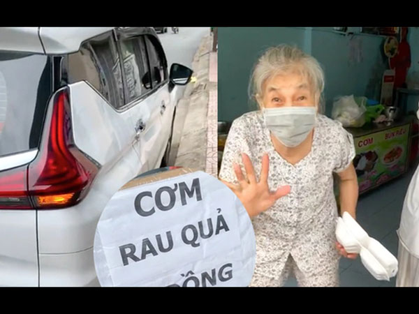 Cưỡi hẳn 4 bánh vẫn xin cơm từ thiện 0 đồng của hai cụ già, hành động ở cuối của nam thanh niên khiến tất cả bất ngờ