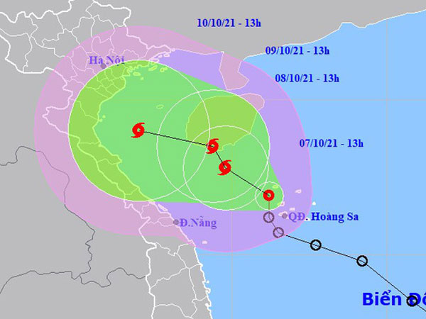 Áp thấp nhiệt đới mạnh lên thành bão giật cấp 12, hướng vào miền Trung