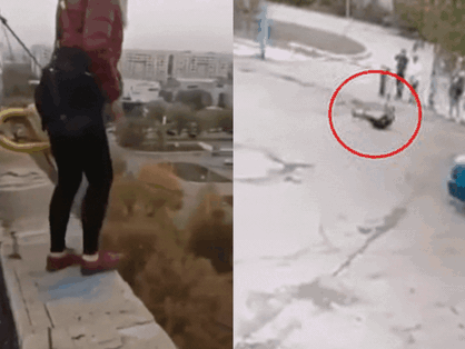 Video: Người phụ nữ nhảy bungee từ tầng thượng tòa nhà nhưng dây an toàn bị đứt, khoảnh khắc cuối cùng gây xót xa