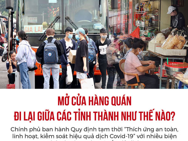 Thích ứng an toàn với dịch: Mở cửa hàng quán, đi lại như thế nào?