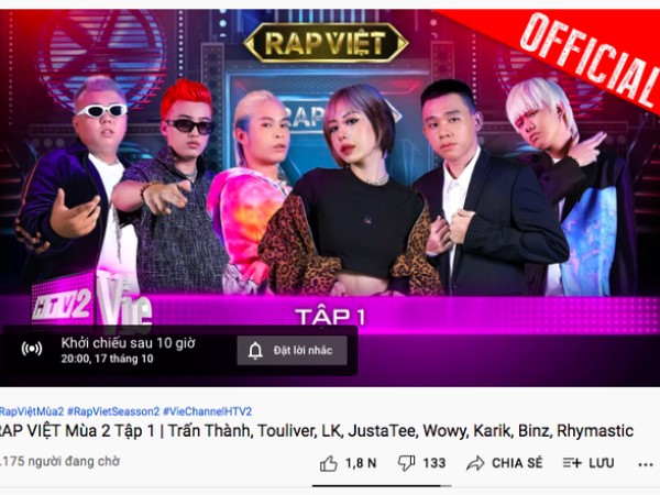 Rap Việt mùa 2 vừa 'khai hỏa' đã leo thẳng top 1 trending YouTube nhưng không phải tập 1 mới lên sóng?