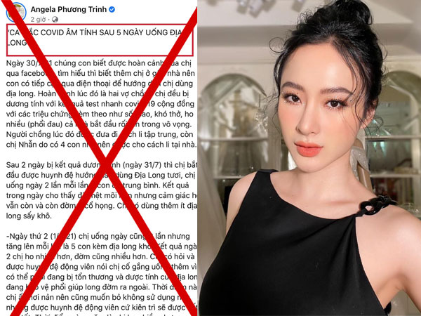 Đăng tải bài viết giun đất có thể chữa khỏi Covid-19, Angela Phương Trinh bị xử phạt