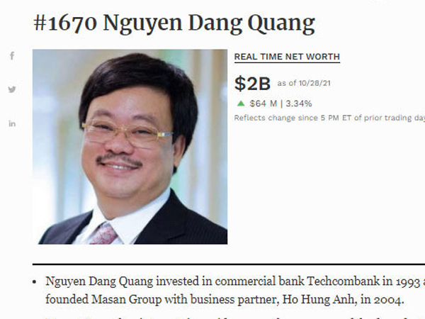Thu về tỷ USD, tỷ phú Nguyễn Đăng Quang âm thầm đột phá