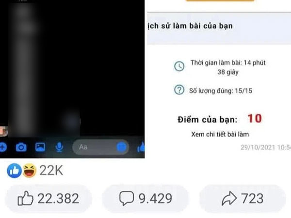Khoe thi online chỉ mất 14 phút mà được 10 điểm, xem kỹ bài làm của nữ sinh mà thấy mà tức anh ách