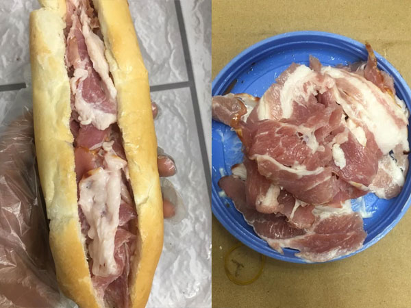 Dân mạng 'hú hồn' trước món bánh mì thịt sống của 1 quán ở Hà Nội, tranh cãi dữ dội xem có ăn được không?