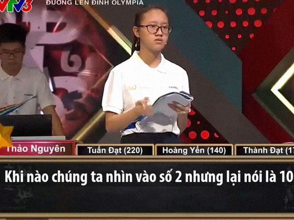 Câu hỏi Olympia thách thức IQ: 'Khi nào chúng ta nhìn vào số 2 nhưng lại nói là 10?'