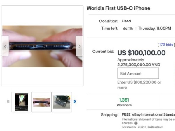 iPhone đầu tiên trên thế giới được ‘độ’ cổng USB-C xuất hiện trên eBay