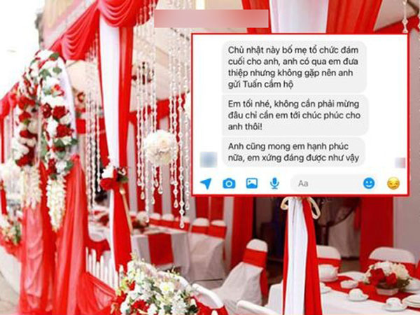 Chờ đợi bạn trai đi du học 3 năm trở về bù đắp, cô gái nhận được tấm thiệp mời cưới với lời nhắn khiến dân tình 'ngỡ ngàng ngơ ngác bật ngửa'