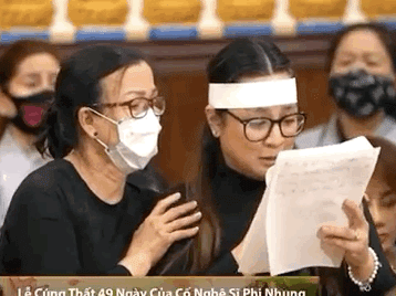 Lễ cúng 49 ngày của cố ca sĩ Phi Nhung: Dàn sao Việt rủ nhau đến viếng, con gái ruột khóc nấc gửi lời nhắn nhủ đến mẹ