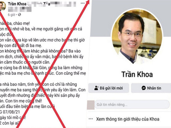 Vụ 'bác sĩ Trần Khoa rút ống thở của ba mẹ nhường người khác': Dựng câu chuyện nước mắt, kêu gọi từ thiện nhằm trục lợi