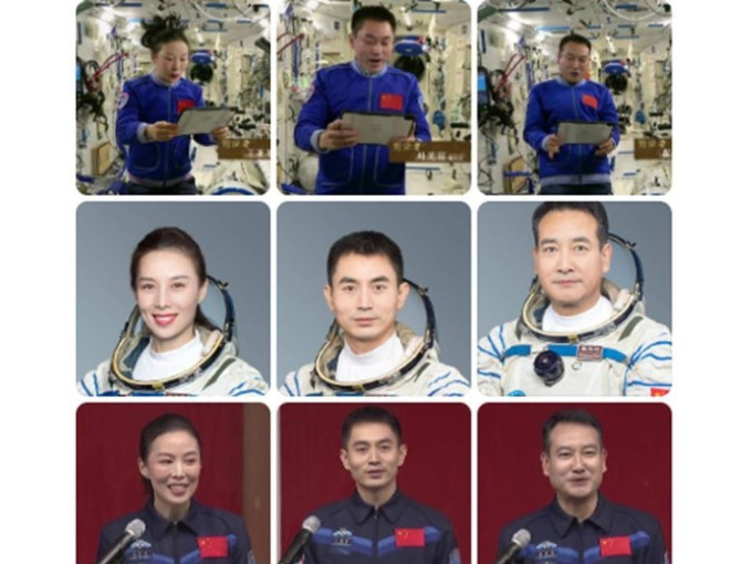 Tròn 1 tháng phi hành đoàn Trung Quốc sống trên trạm vũ trụ, mặt sưng húp