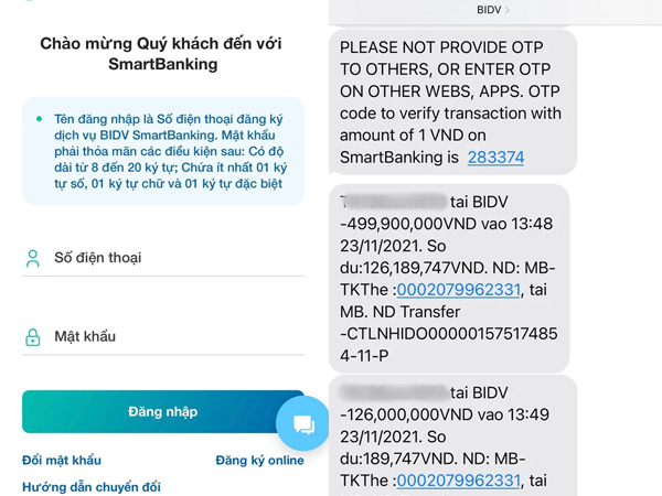 Bấm vào link 'hỗ trợ nhận bảo hiểm thất nghiệp', một người phụ nữ bị mất hơn 600 triệu đồng