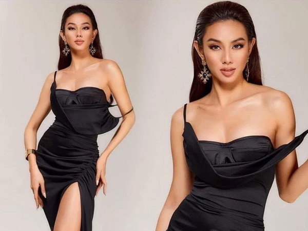 Thùy Tiên diện đầm đen kiêu sa, hát live tiếng Thái siêu đỉnh khiến fan Miss Grand tròn mắt