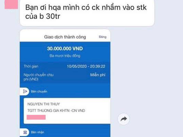 Chuyển tiền nhầm: Thủ đoạn lừa đảo mới, tinh vi