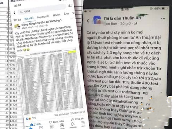 Trừ tiền test Covid-19 với giá 'cắt cổ', hàng trăm công nhân bức xúc: Doanh nghiệp nói gì?