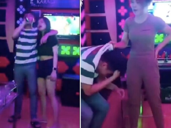 Đang ôm gái xinh trong quán và hát 'vợ tuyệt vời nhất', anh chồng tái mặt khi vợ đến bắt tại trận