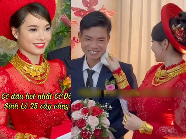 Yêu anh hàng xóm sát vách được 3 tháng, cô dâu lên xe hoa nhận sính lễ 25 cây vàng, 200 triệu khiến dân tình 'rớt nước miếng'