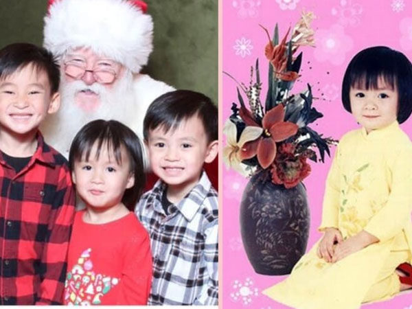 'Con cò bé bé' Xuân Mai đăng ảnh gia đình, con gái út chiếm spotlight vì giống mẹ thuở bé như tạc