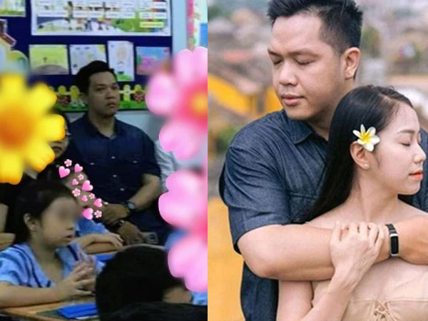MXH bất ngờ lan truyền hình ảnh Nguyễn Kim Trung Thái đi dự giờ lớp học của bé V.A