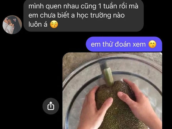 Được hỏi học trường gì, chàng trai gửi hình quả mít liền chửi té tát, sự thật khiến cô gái tiếc hùi hụi