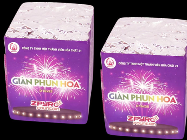 Tạm dừng bán pháo hoa giàn phun hoa của Nhà máy Z121