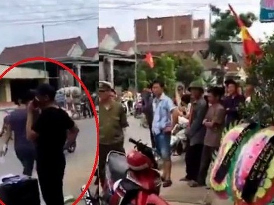 Em thiếu nợ, chị gái bị nhóm côn đồ ném chất bẩn, mang vòng hoa tang đến đặt trước cửa