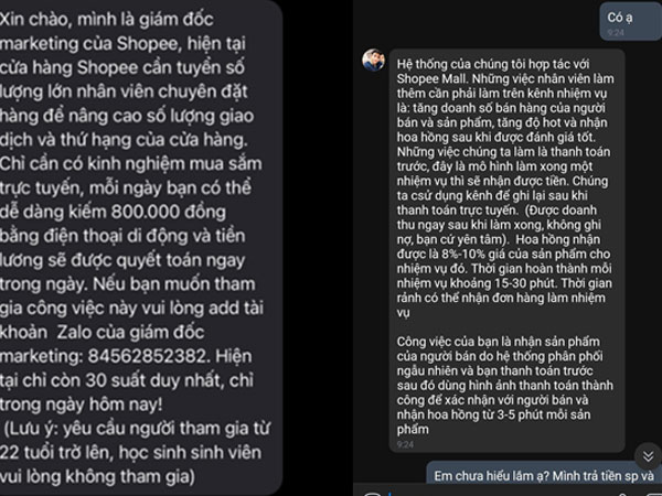 Mạo danh sàn thương mại điện tử để lừa đảo hàng trăm triệu đồng