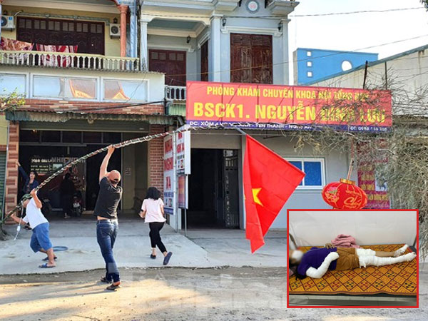 Dựng cây nêu Tết vướng đường điện cao thế, 3 người bị điện giật bỏng nặng