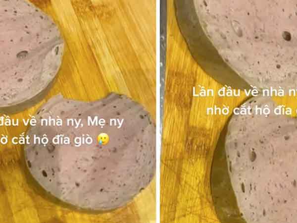 Lần đầu về chơi được mẹ người yêu nhờ thái giò, cô nàng thái xong thì vội đăng đàn cầu cứu dân mạng: Vậy là xong…