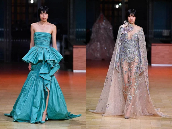 Phương Oanh trình diễn trong show Haute Couture của Elie Saab khiến giới mộ điệu Việt tự hào