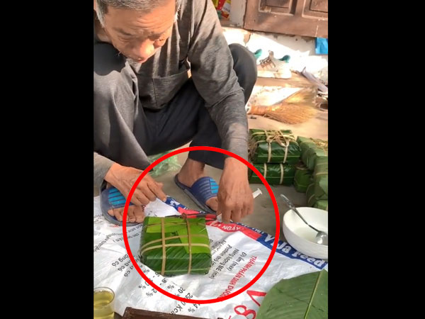 Xôn xao chất lạ người đàn ông tiêm vào bánh chưng ngày cận Tết