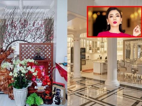 Lệ Quyên hé lộ biệt thự xa hoa vừa xây xong để đón Tết, ai nhìn cũng phải choáng ngợp