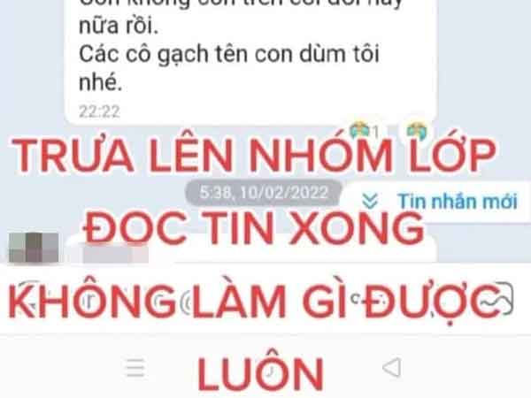 Thông báo lịch đi học trở lại, dòng tin nhắn bất ngờ của một phụ huynh khiến tất cả nín lặng