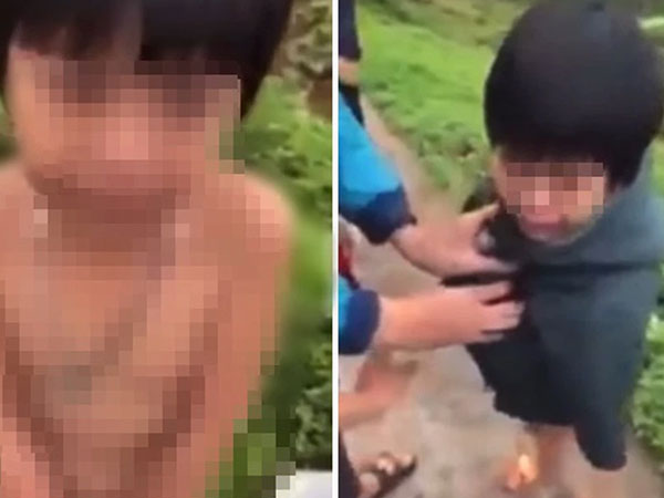 Xôn xao clip bé gái bị đánh, không mặc quần áo đứng co ro khóc ở bên đường