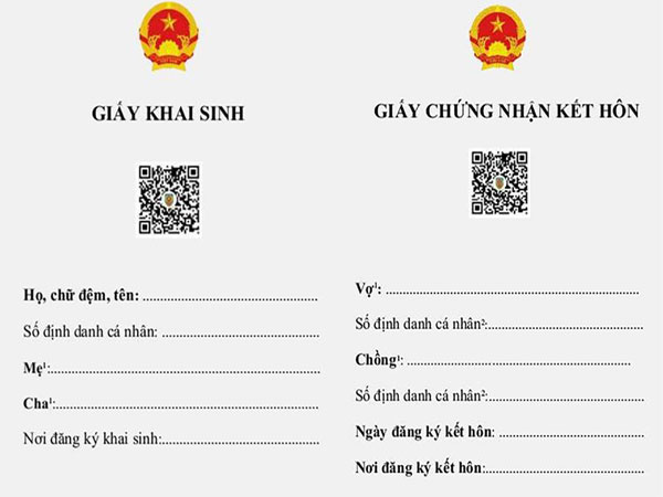 Dùng giấy khai sinh, giấy chứng nhận kết hôn điện tử từ ngày 18/2