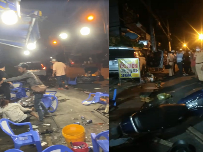 Ô tô 7 chỗ lao kinh hoàng vào quán nhậu vỉa hè, 3 thực khách bị cuốn vào gầm