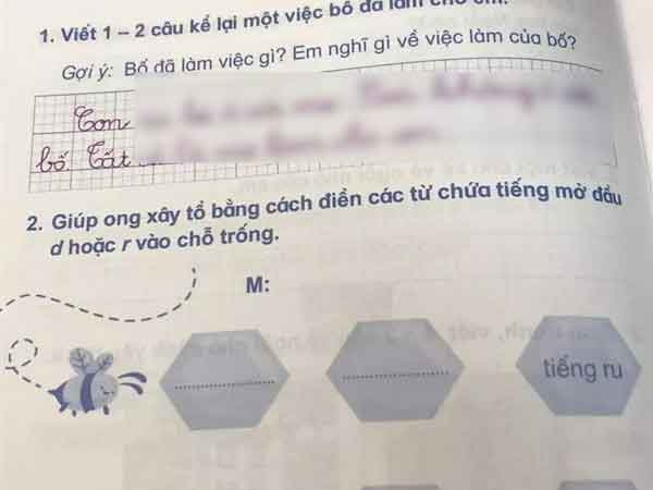 Cô giáo ra đề tả việc bố làm, học sinh viết đúng 3 câu nhưng đọc xong nghẹt thở