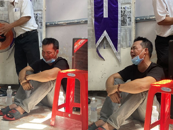 Người đàn ông run bần bật, khóc nức nở khi đón thi thể mẹ và chị gái trở về sau vụ chìm tàu ở Cửa Đại