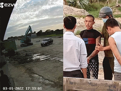Vụ thanh niên xăm trổ điều khiển gàu múc đập nát ôtô có người ngồi bên trong: Nạn nhân bàng hoàng kể lại khoảnh khắc thoát chết