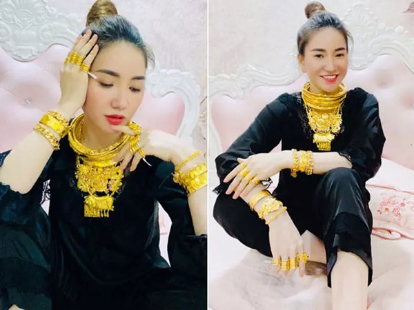 Cô dâu Thanh Hóa gây choáng đeo 28 cây vàng trong đám cưới
