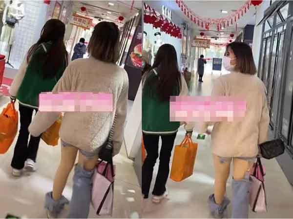 Mặc quần như không mặc, cô gái thản nhiên đi siêu thị: 'Trông ngứa mắt thật'