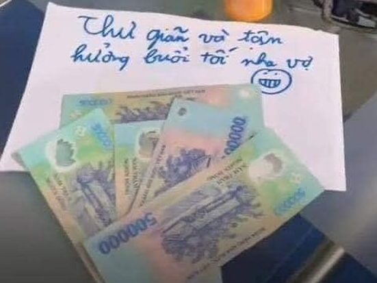 Chồng dán 500.000 đồng lên giấy note cảm ơn vợ, dân mạng nức lời khen chiêu nịnh vợ 'đỉnh chóp'