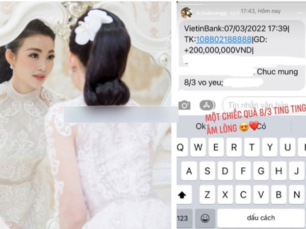 'Cô dâu 200 cây vàng' khoe chồng 'ting ting' 200 triệu tặng quà mùng 8/3, cánh mày râu nghe xong mà thi nhau vã mồ hôi