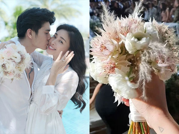 Dân mạng 'phát sốt' khi nhận ra bó hoa cưới trên tay Ngô Thanh Vân giống hệt với bó hoa cô bị 'ép' nhận trong hôn lễ Đông Nhi - Ông Cao Thắng