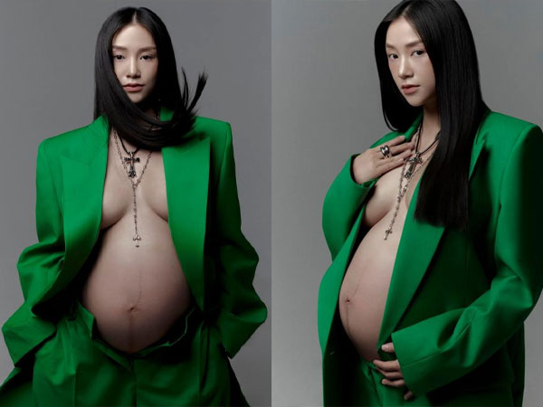 Hot girl Salim tung loạt ảnh táo bạo ở tháng cuối thai kỳ