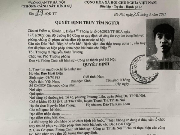 Công an truy tìm đối tượng liên quan 'động bay lắc' ở BV Tâm thần Trung ương 1