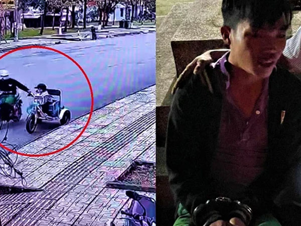 Bắt thanh niên Gen Z cướp điện thoại và 3 triệu của người bán vé số ngồi xe lăn