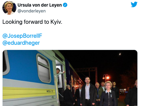 Chủ tịch Ủy ban châu Âu tới Kiev, Nga 'rút toàn bộ quân' khỏi miền Bắc Ukraine
