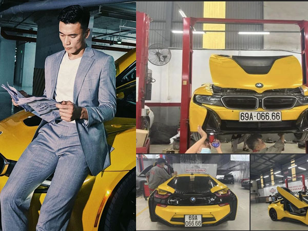 Xôn xao thủ môn Bùi Tiến Dũng bán siêu xe BMW i8 biển tứ quý trả nợ?
