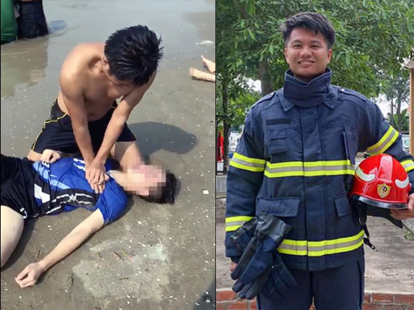 Chiến sĩ công an cứu 4 người đuối nước được thăng cấp bậc hàm từ Trung uý lên Đại uý